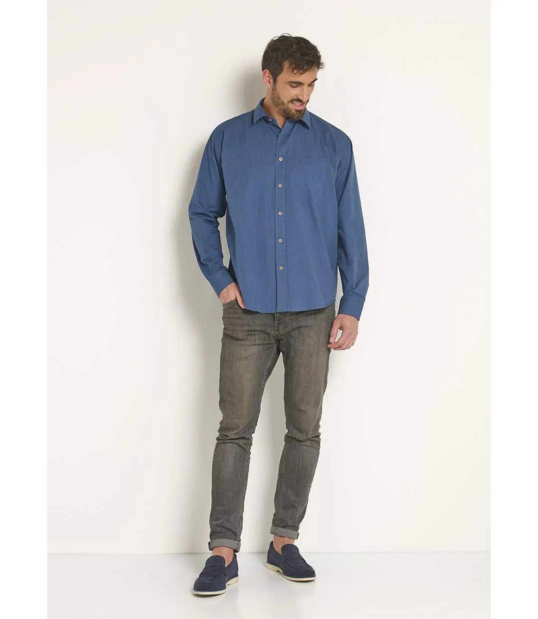 Chemise manches longues entretien facile-3