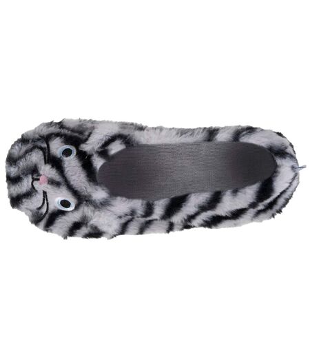Isotoner Chaussons extra-light Ballerines femme imitation fourrure, semelle gomme antidérapante