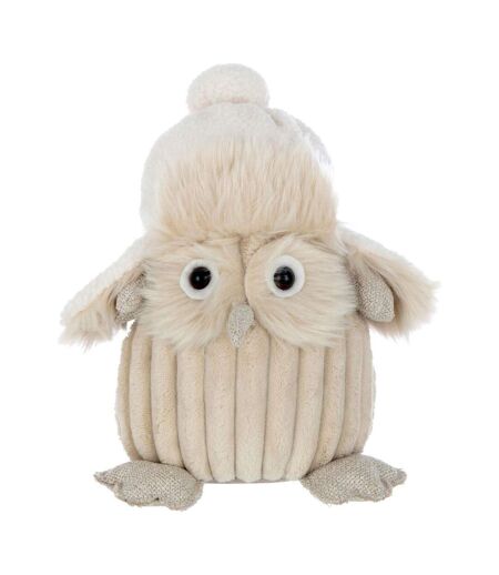 Statuette Déco Hibou Charley 26cm Beige