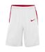 Mens Logo Basketball Shorts White Red Nike-1