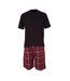 CargoBay Mens Checked Short Lounge Set () - UTUT1845