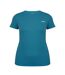 Womens/ladies Plain Crew Neck Fitted T-shirt Teal Slazenger-1