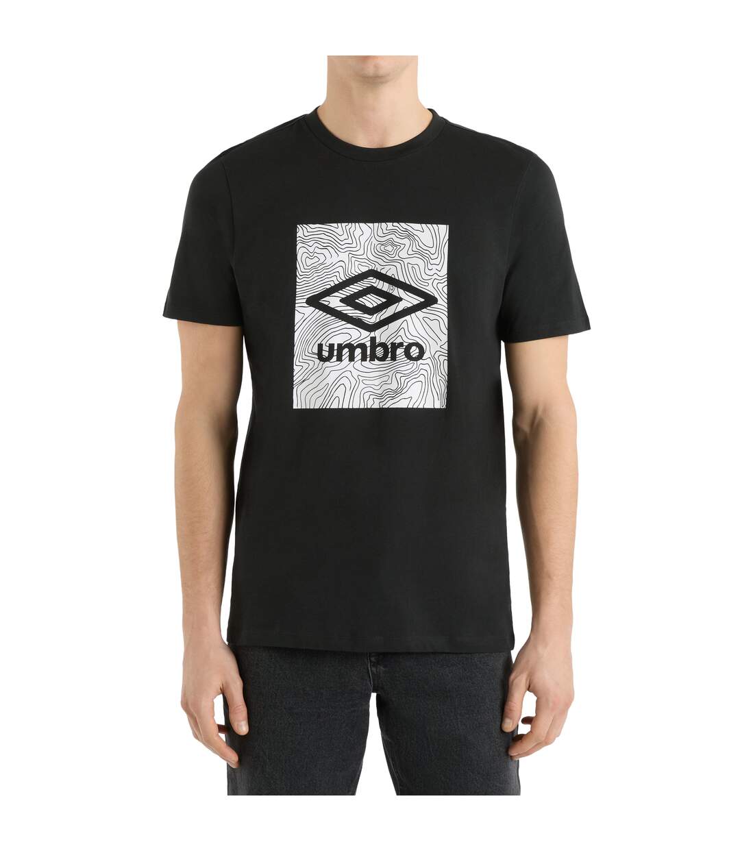 Mens Geo Wave T-shirt Black Umbro-3