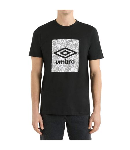 Mens Geo Wave T-shirt Black Umbro