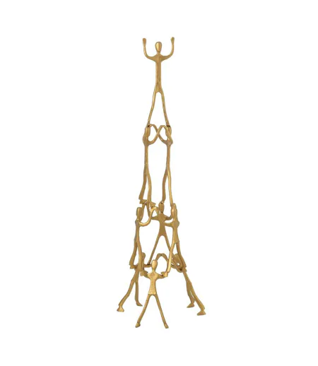 Statue Figurine en Métal Tower 147cm Doré