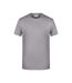 T-shirt Basic Homme Gris Acier James And Nicholson-1