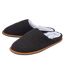Mens Plush Lined Mule Slippers With Memory Foam-1