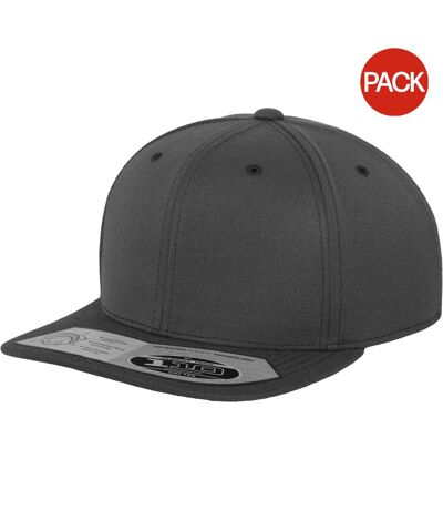 Lot de 2  casquettes flexfit adulte gris foncé Yupoong