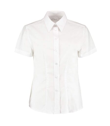 Chemisier À Manches Courtes Femme Blanc Kustom Kit