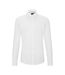 Mens Point Collar Long-sleeved Shirt White Boss-2