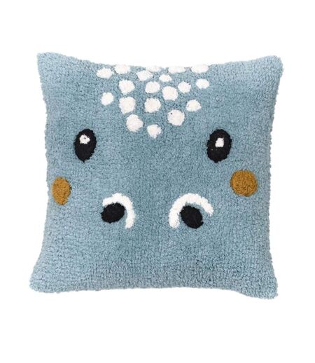 Coussin déhoussable tufté imprimé animalier funny