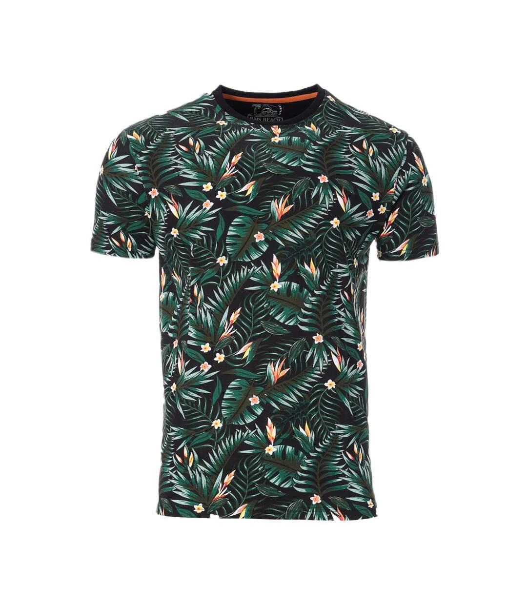 T-shirt Noir à Motifs Homme RMS26 Tropic - 3XL