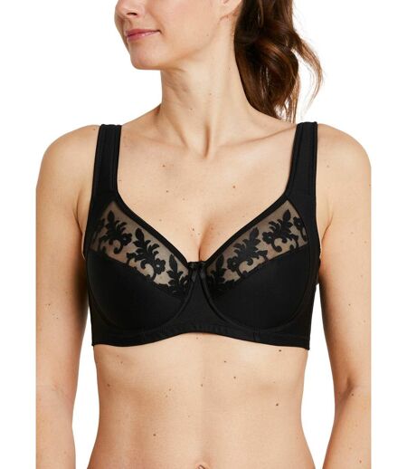 Soutien-gorge avec armatures tulle brodé