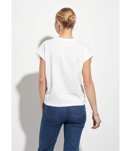 T-shirt col rond avec message Pipelette