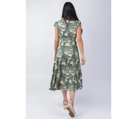 Robe d'été mi-longue LOLITA motif fleuri chic et féminin Coton Du Monde