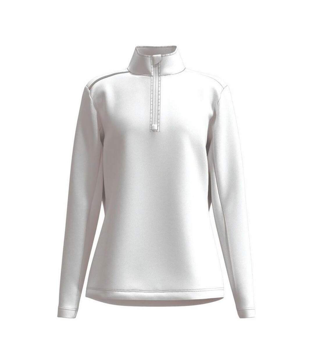 Womens/ladies broadway quarter zip golf base layer top white Forelson-1