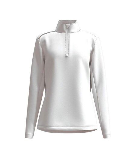 Womens/ladies broadway quarter zip golf base layer top white Forelson