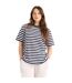 T-shirt Décontracté Motif/style À Rayures Jemima Femme Bleu Marine À Rayures Trespass-1