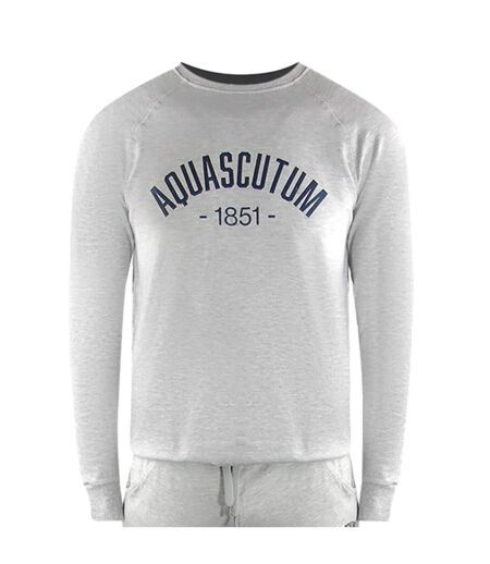 Mens Old School Crew Neck Tracksuit Grey Aquascutum