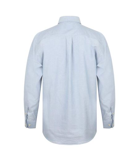Henbury Mens Long Sleeve Classic Oxford Work Shirt (Blue) - UTRW637