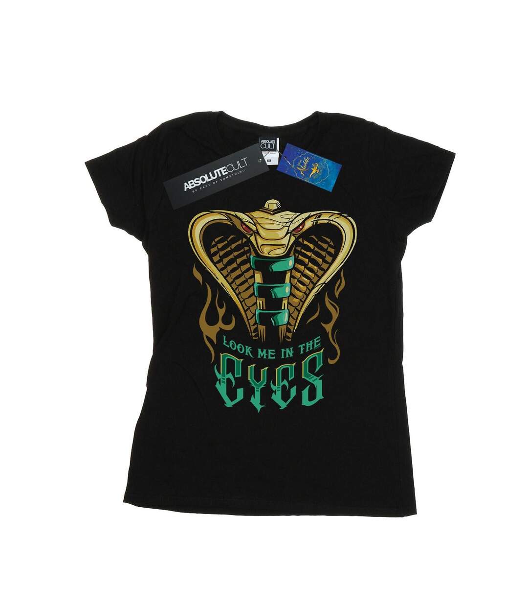 Disney T-shirt en coton Femmes/Dames Aladdin Movie Jafar Snake Eyes (Noir) - UTBI6512-1
