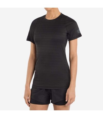 Womens/ladies Pro Marl Polyester Training T-shirt Black Marl Umbro