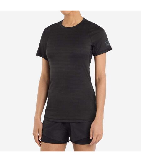 Womens/ladies Pro Marl Polyester Training T-shirt Black Marl Umbro