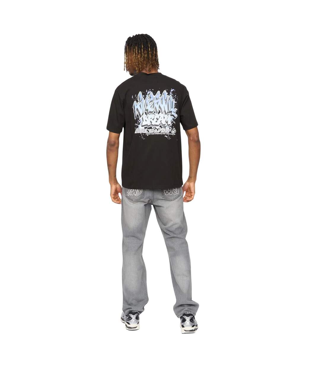 Mens Wildstyle Graffiti T-shirt Black Kings Will Dream-3
