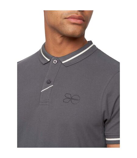 Polo tata homme gris foncé Crosshatch