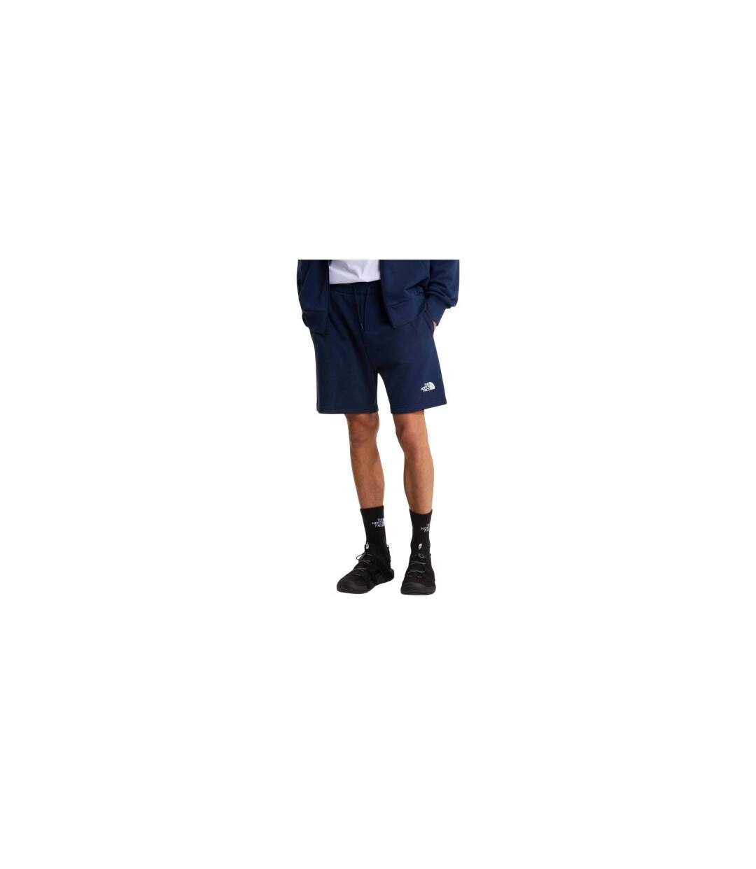 Mens Simple Dome Fleece Shorts Navy The North Face-1