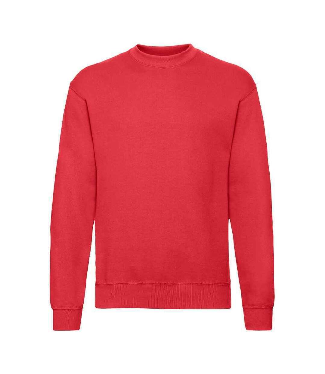 Unisex adult classic drop shoulder sweatshirt red Fruit of the Loom-1