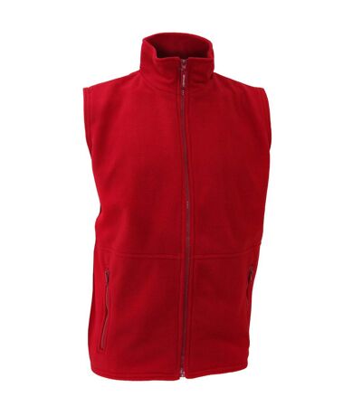 Mens Active Anti Pilling Fleece Bodywarmer Jacket Red Result