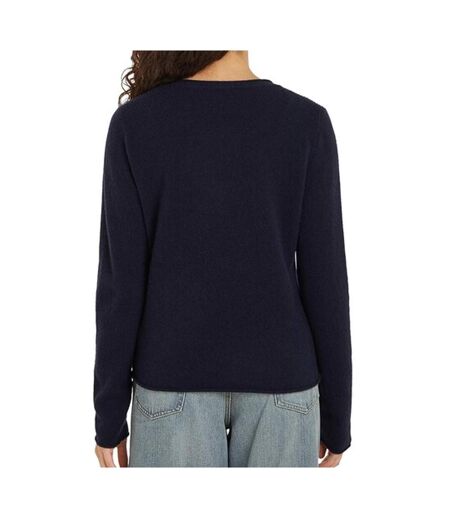 Pull marine femme tommy hilfiger soft ww0ww43505 - l