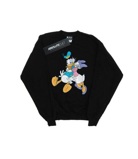 Disney Sweatshirt Donald And Daisy Duck Kiss - Femmes/Dames (Noir) - UTBI26849