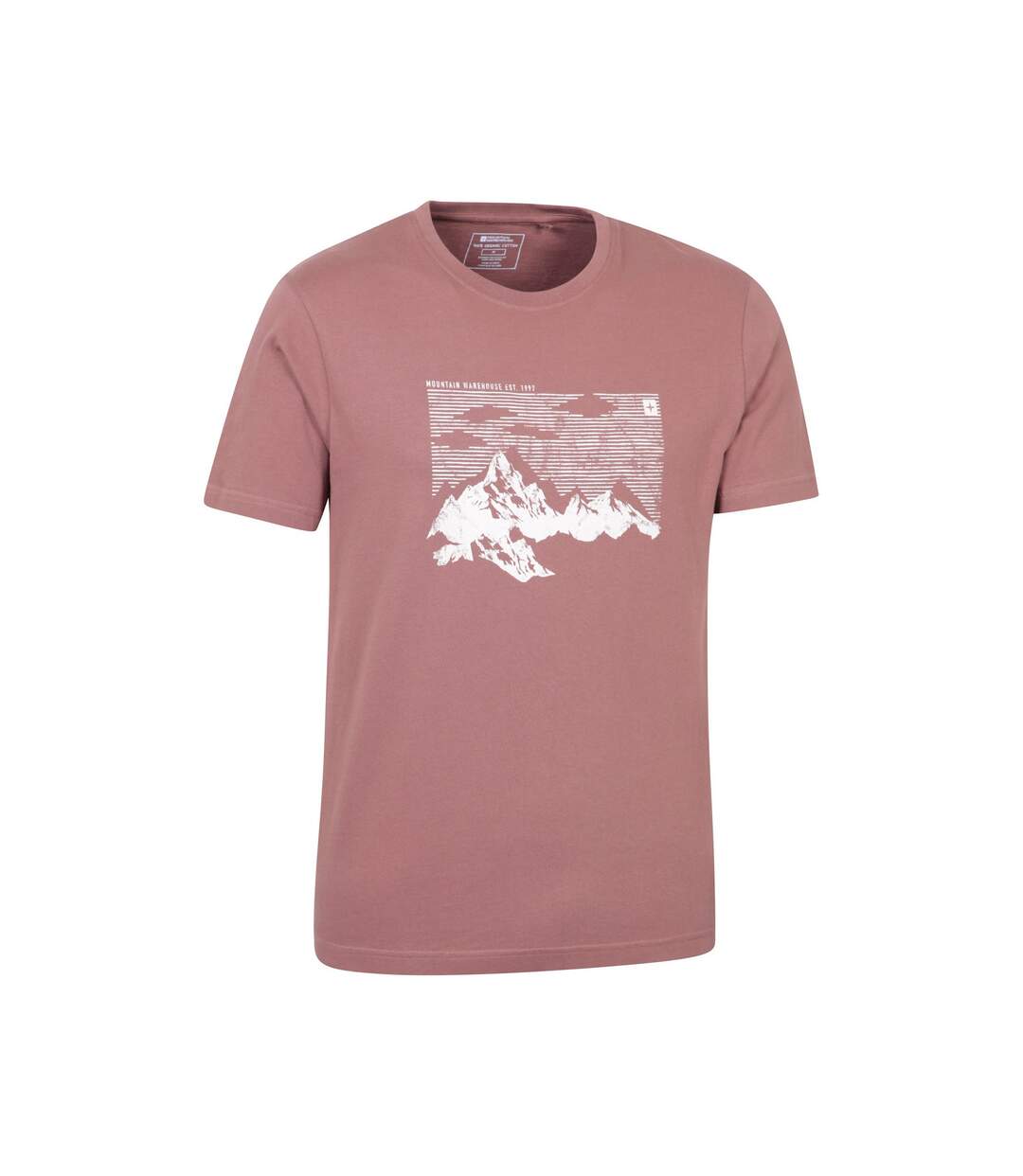 Mens mountain t-shirt bourgogne Mountain Warehouse-3