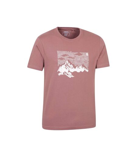 Mens mountain t-shirt burgundy Mountain Warehouse