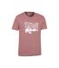 Mens mountain t-shirt burgundy Mountain Warehouse-3