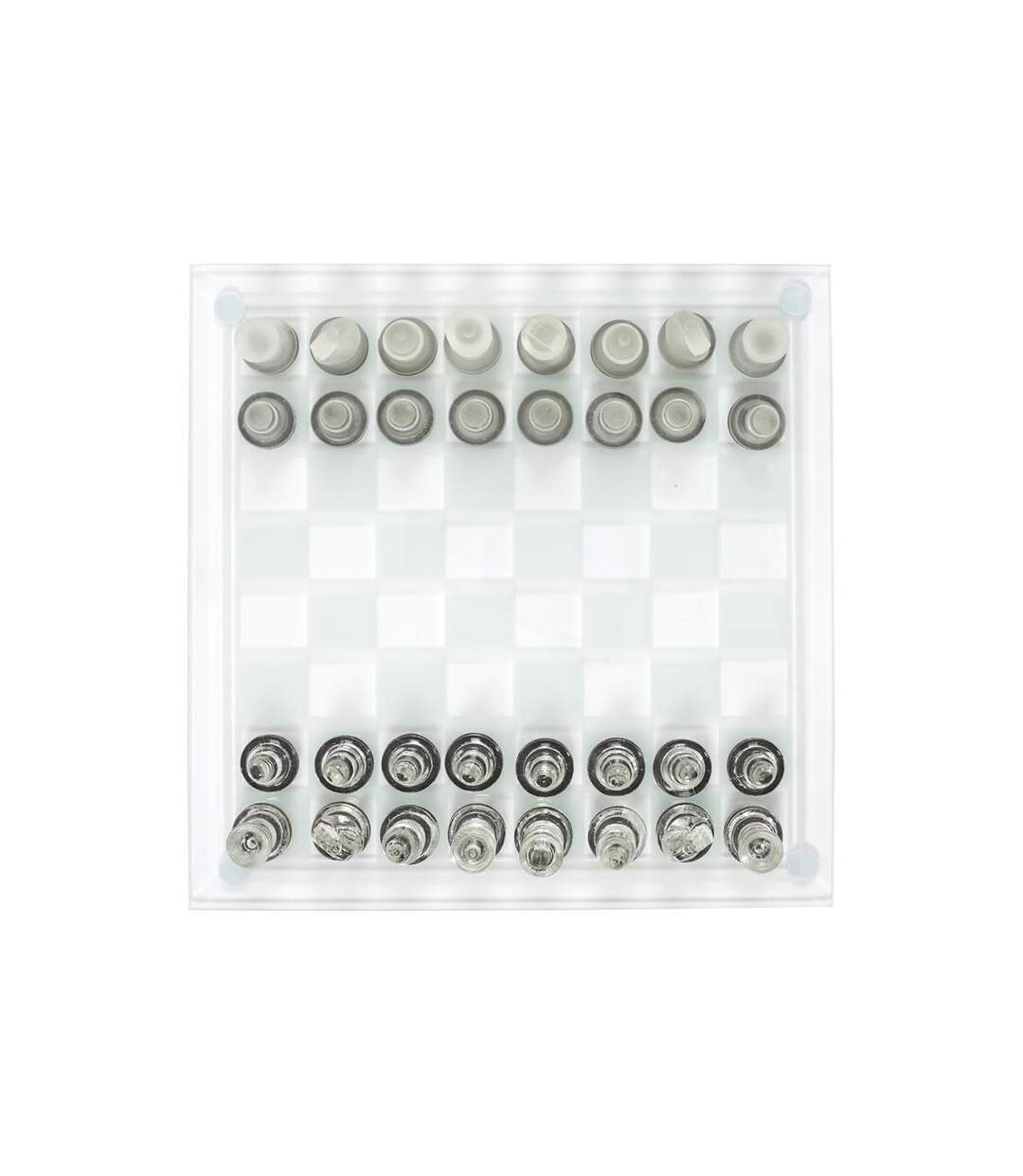 Jeu d'Echecs Verre 25cm Transparent-3