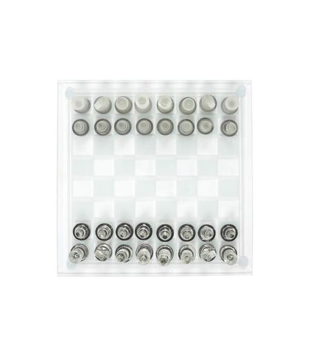 Jeu d'Echecs Verre 25cm Transparent