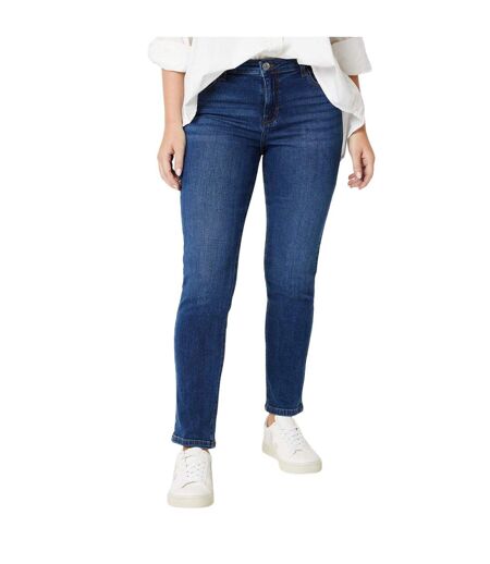 Womens/ladies Comfort Stretch Slim Jeans Mid Wash Dorothy Perkins