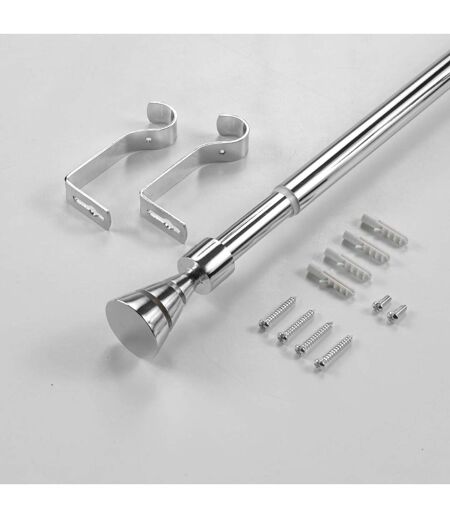 Kit de tringle à rideaux extensible Quasar - L120 /L210 cm - Chromé
