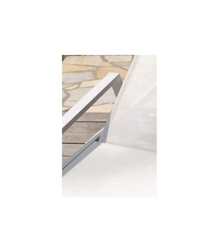 Lot de 2 Bains de Soleil Multi-Positions Ibiza 210cm Blanc