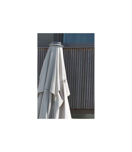 Parasol Déporté Imitation Bois Sevilla 400cm Gris