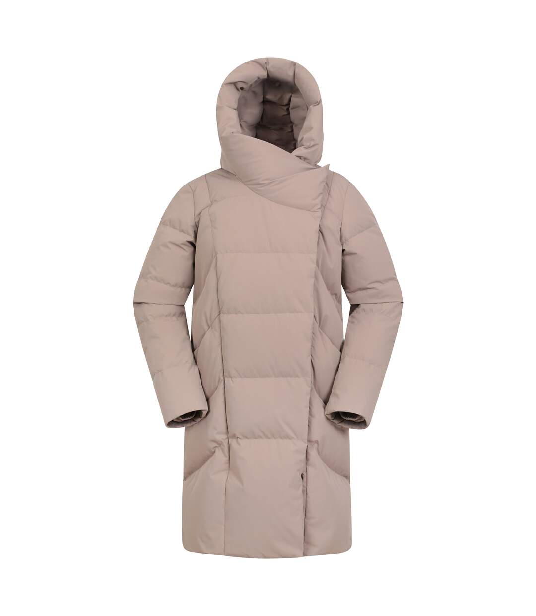 Womens/ladies Cosy Extreme Ii Wrap Down Jacket Taupe Mountain Warehouse-1