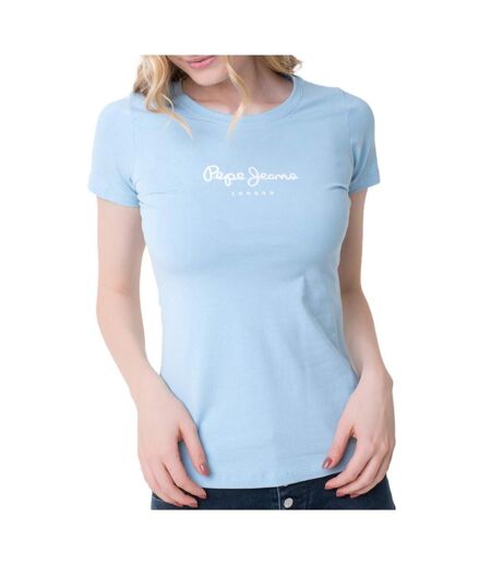 T-shirt bleu femme pepe jeans new virginia