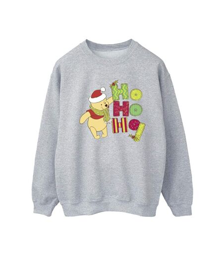 Disney Sweatshirt Winnie The Pooh Ho Ho Ho Ho Womens/Ladies Winnie The Pooh Ho Ho Ho (Gris sportif) - UTBI43060