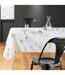 Nappe Imprimé Métallisé Bloomy 150x300cm Blanc & Or-3