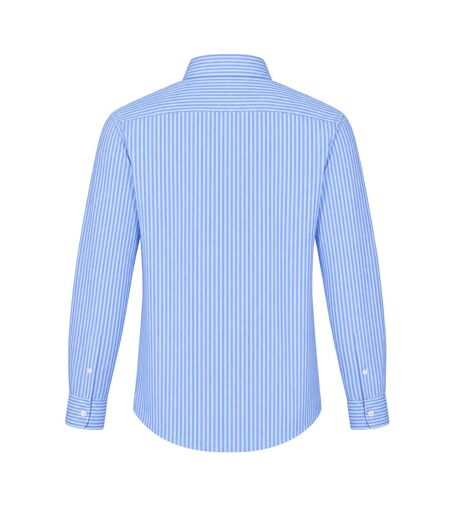 Chemise Motif/style Rayure Verticale Homme Bleu Pastel Boss