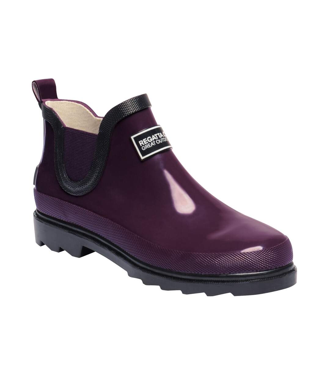 Bottines de pluie harper femme violet foncé/gris anthracite Regatta-1