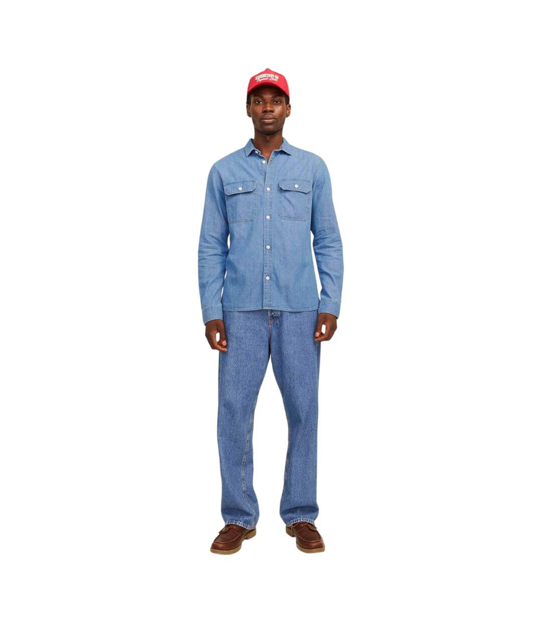 Chemise Homme Bleu Denim Clair Jack And Jones-1